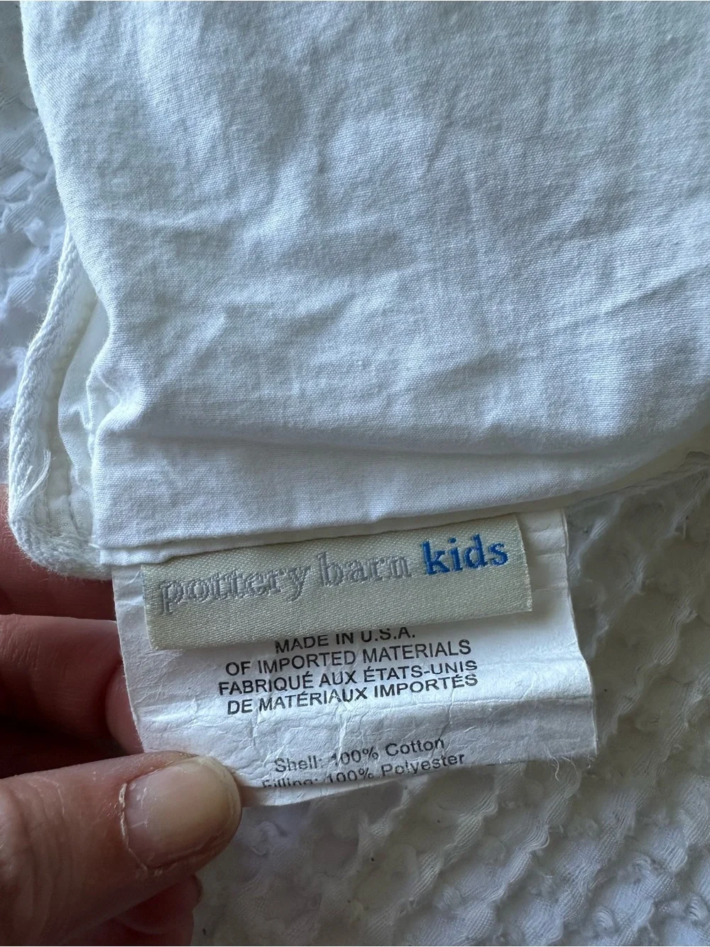 Pottery Barn Kids 16x20 Gray Velvet Pillow Cover + Insert PBK